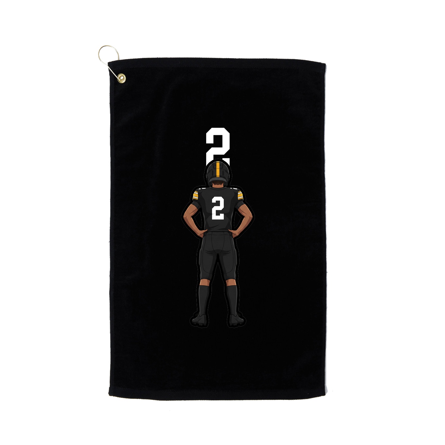 Golf Towel — Number Top in Black