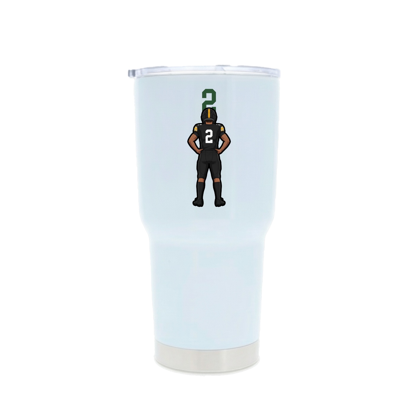 30oz Stainless Steel Tumbler — Number Top in White