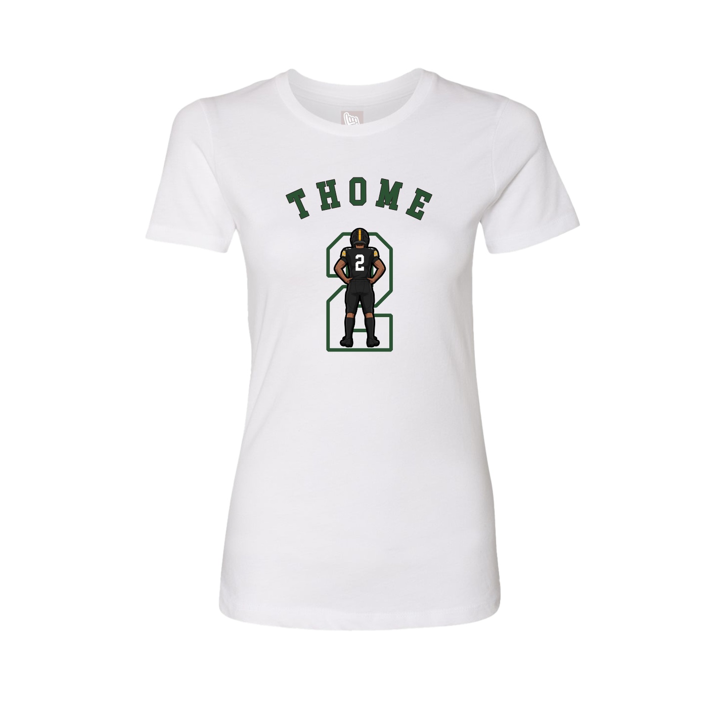 Fitted Women's Tee — Shirsey Arch in White