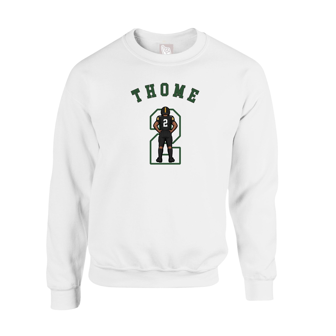 Fleece Crew — Shirsey Arch in White