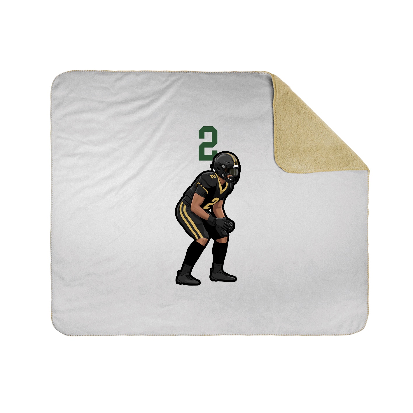 Throw Blanket — Number Top in White