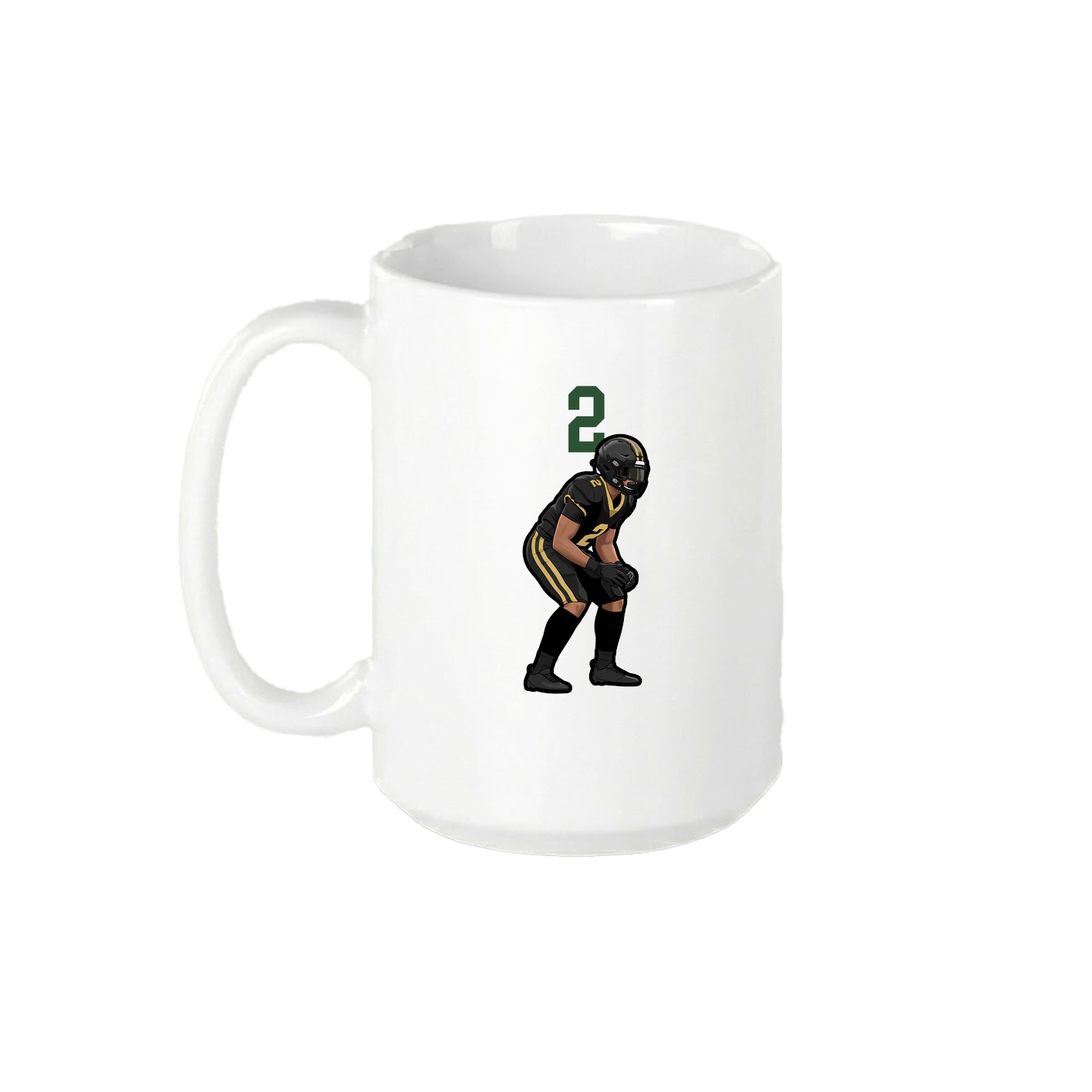 15oz Coffee Mug — Number Top in White
