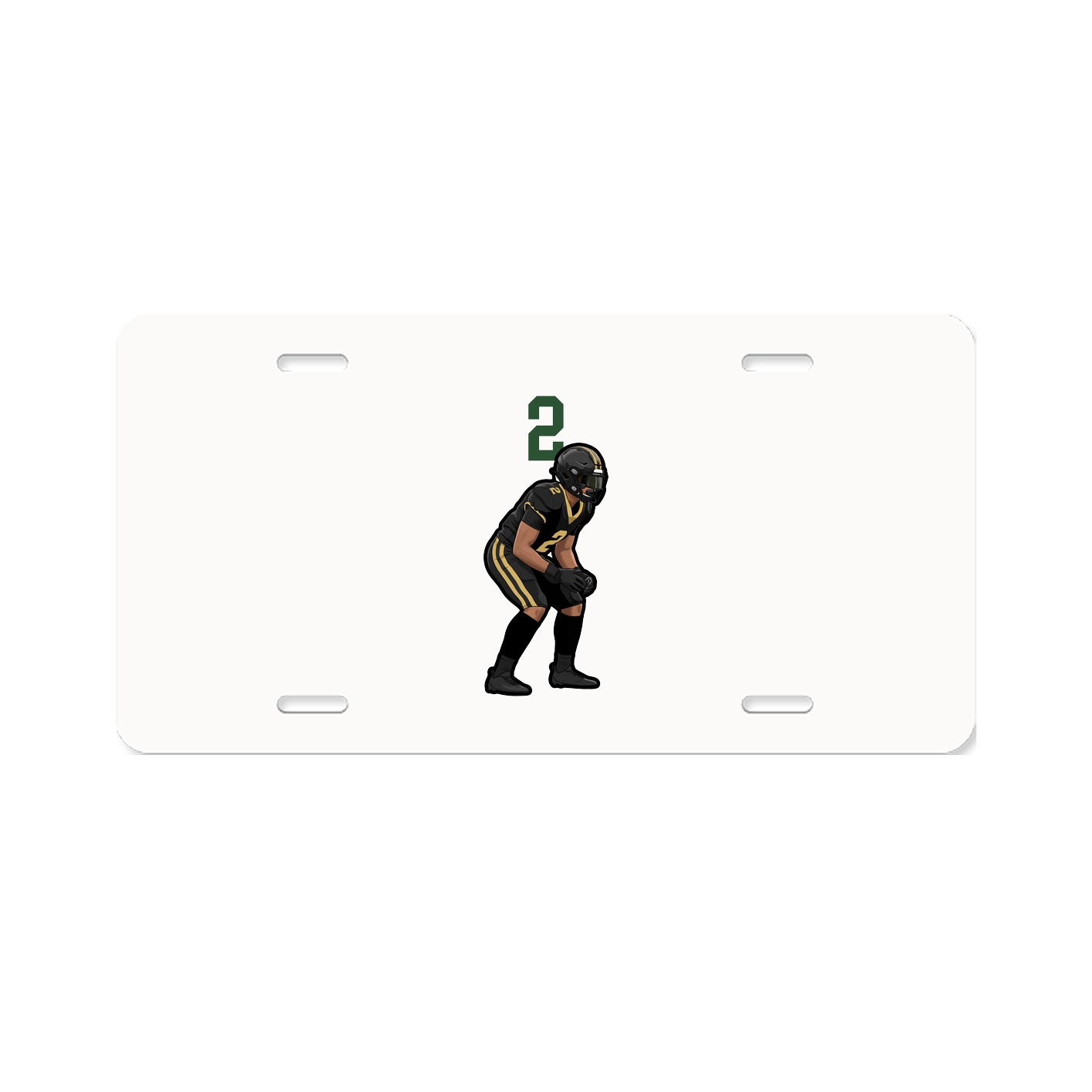 License Plate — Number Top in Classic
