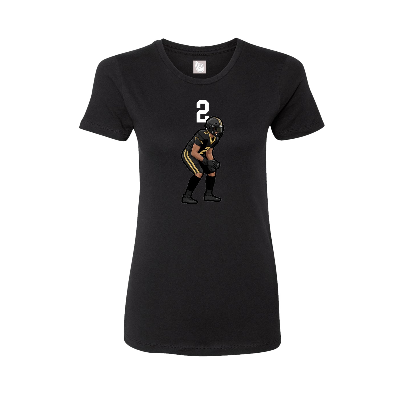 Womens Tee — Number Top in Black