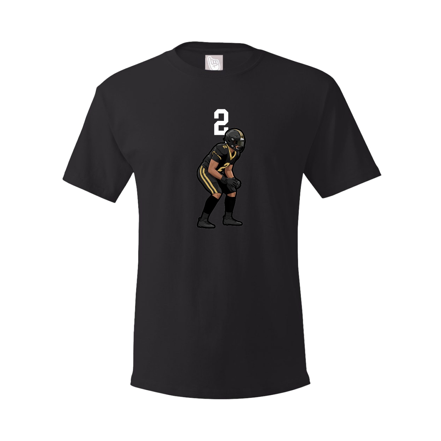 Youth Tee — Number Top in Black