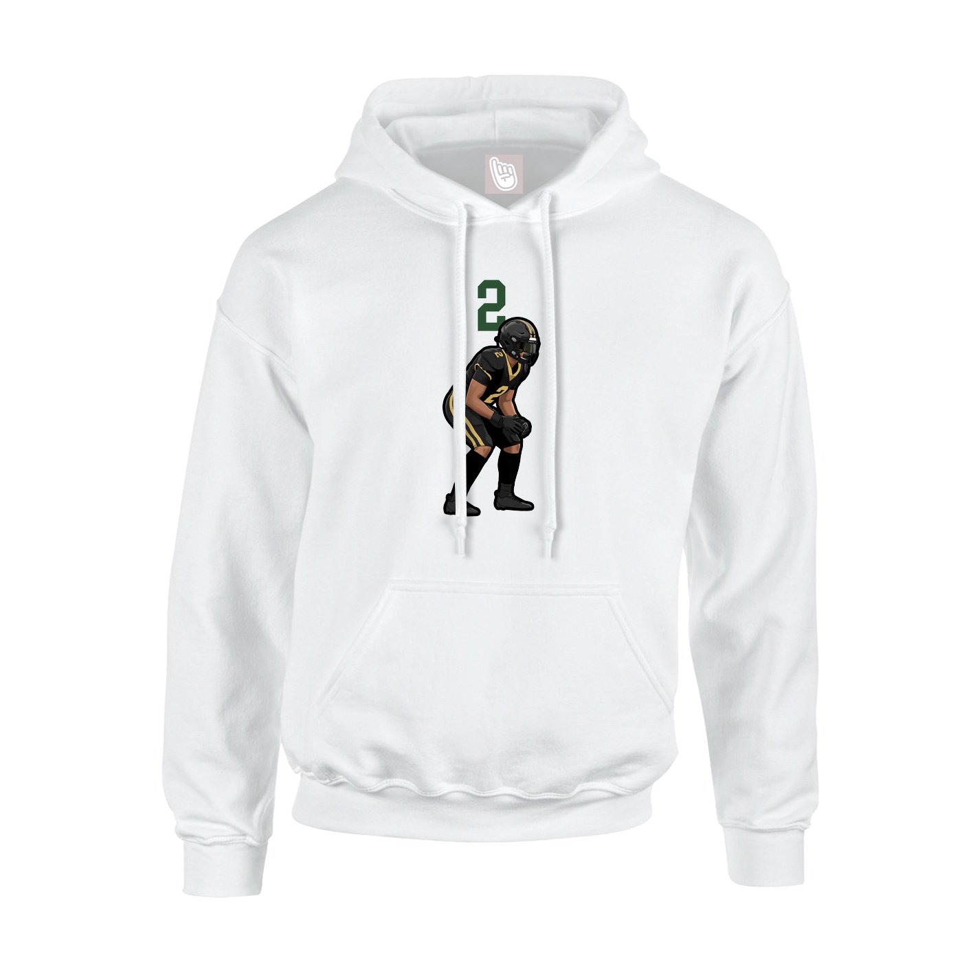 Hoodie — Number Top in White