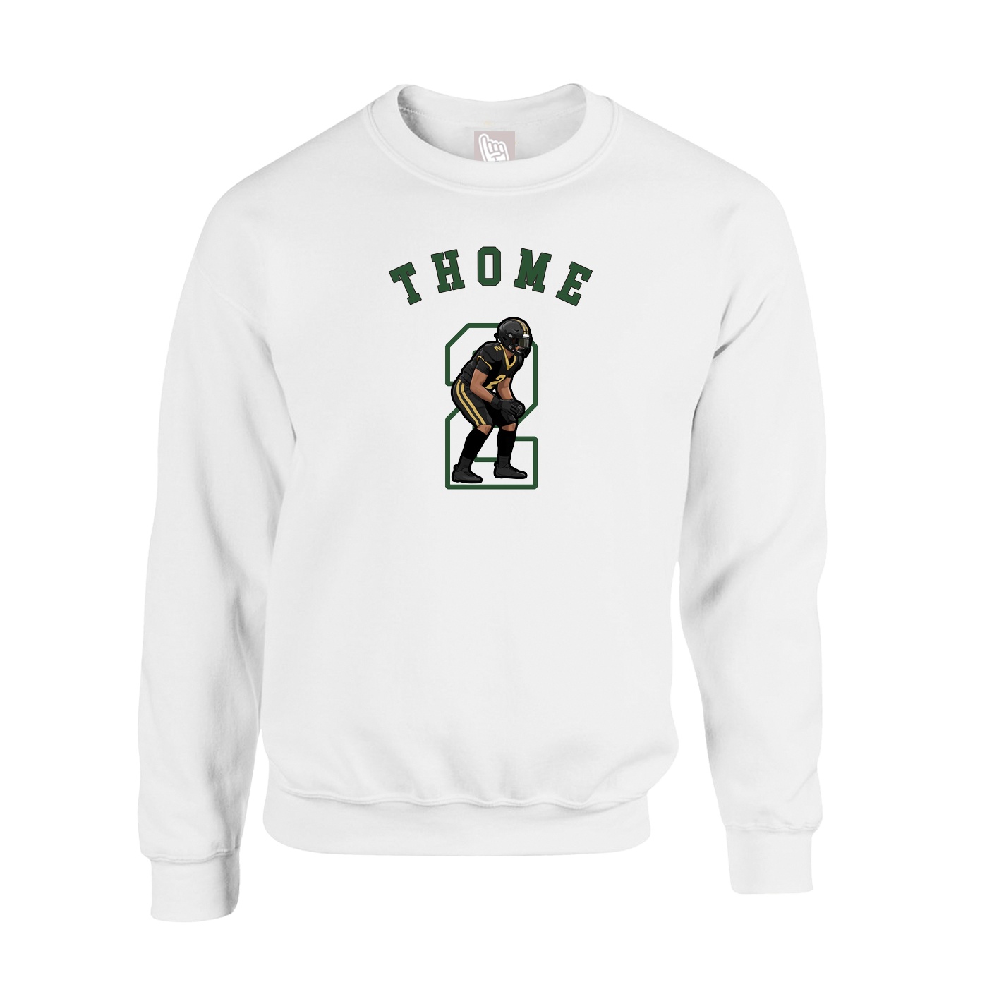 Fleece Crew — Shirsey Arch in White