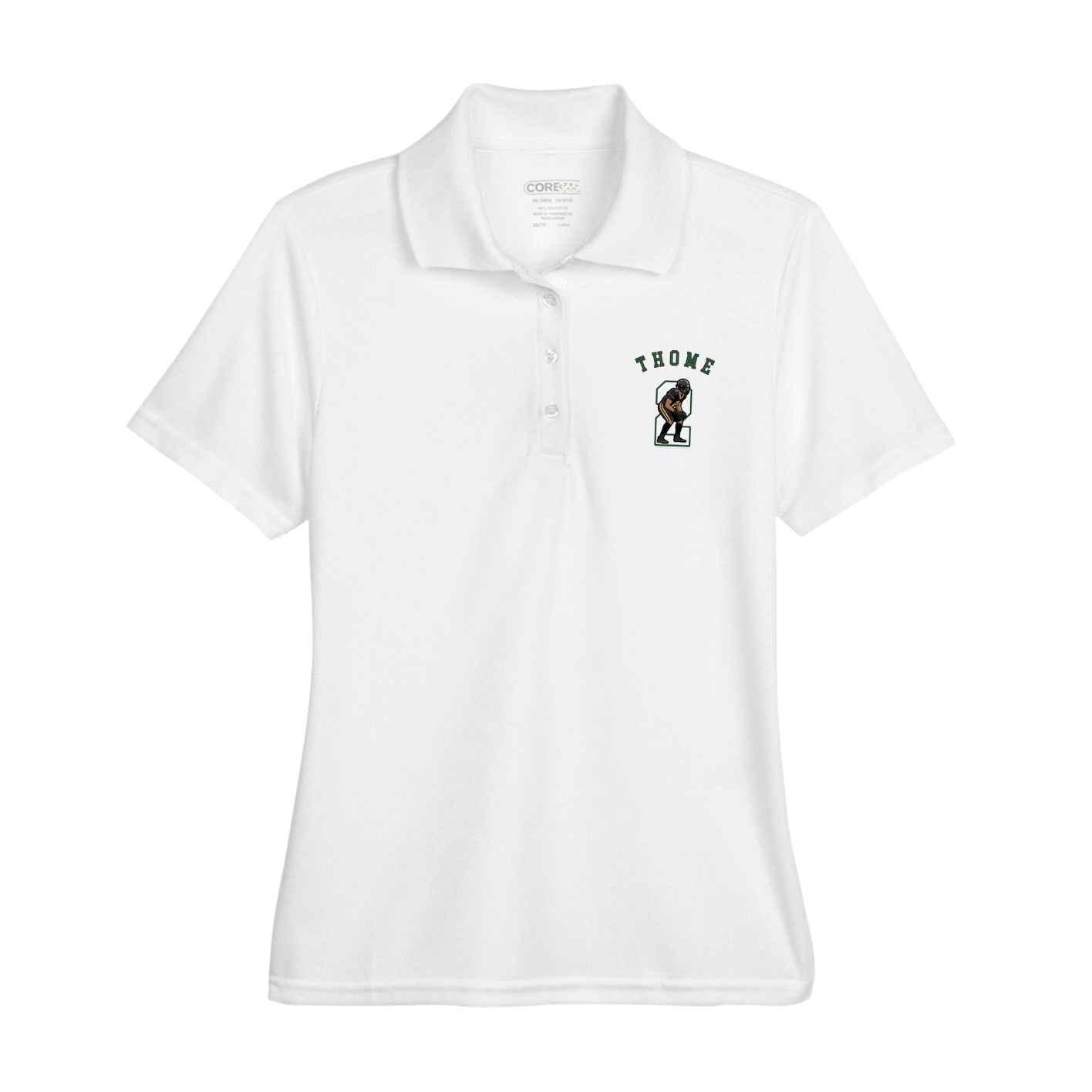 Womens Performance Polo — Shirsey Arch in White