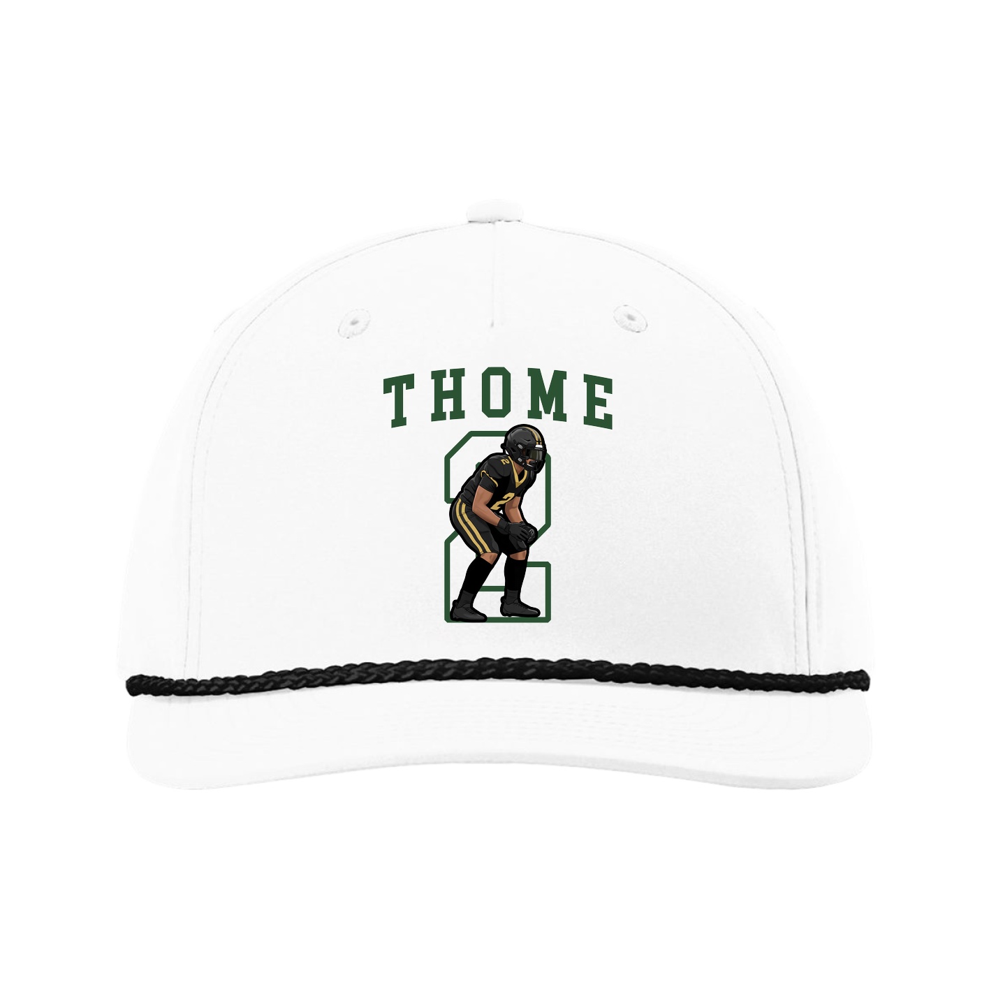 Five-Panel Classic Rope Cap — Shirsey in White
