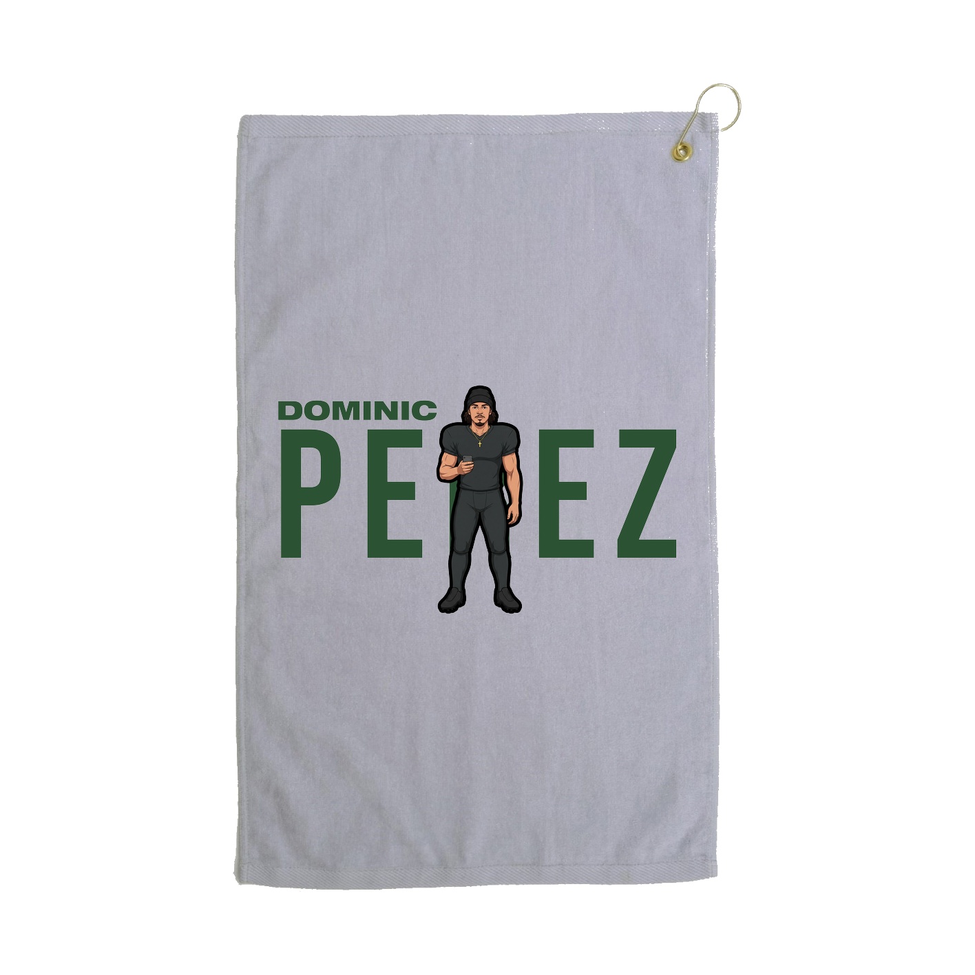 Golf Towel — Player Name in Grey