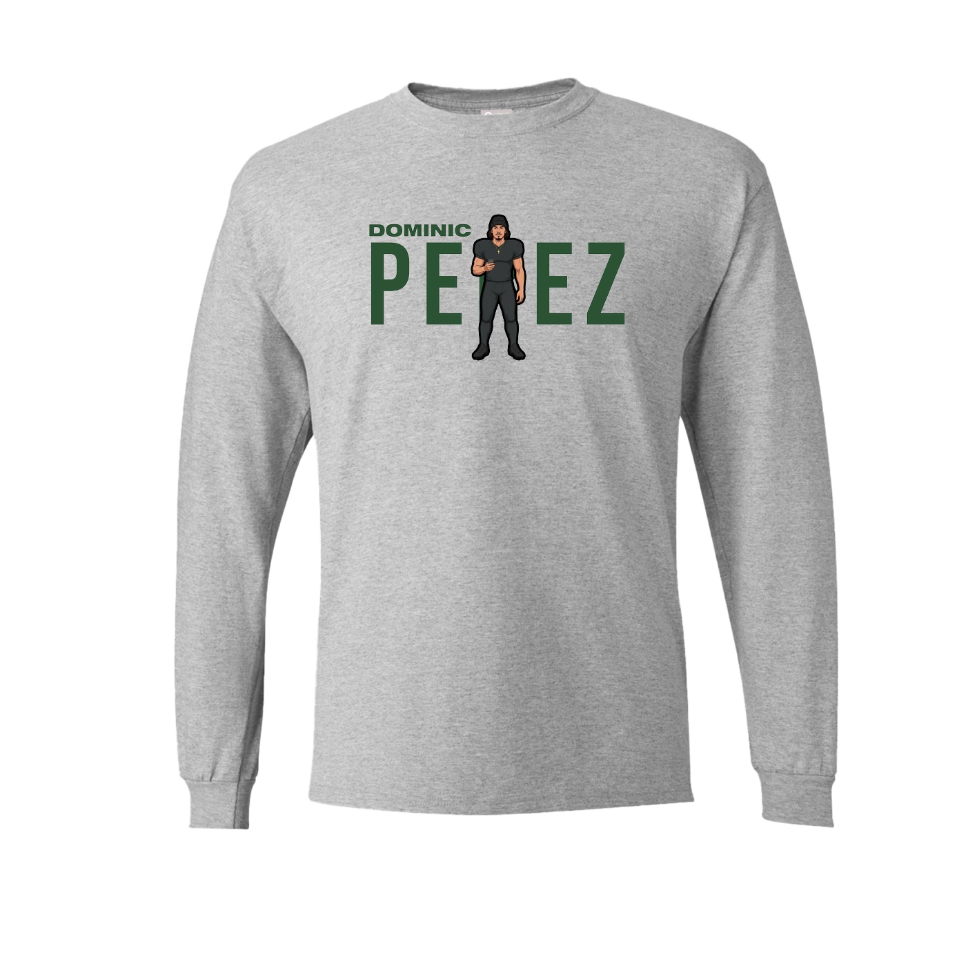 Long Sleeve Tee — Player Name in Grey