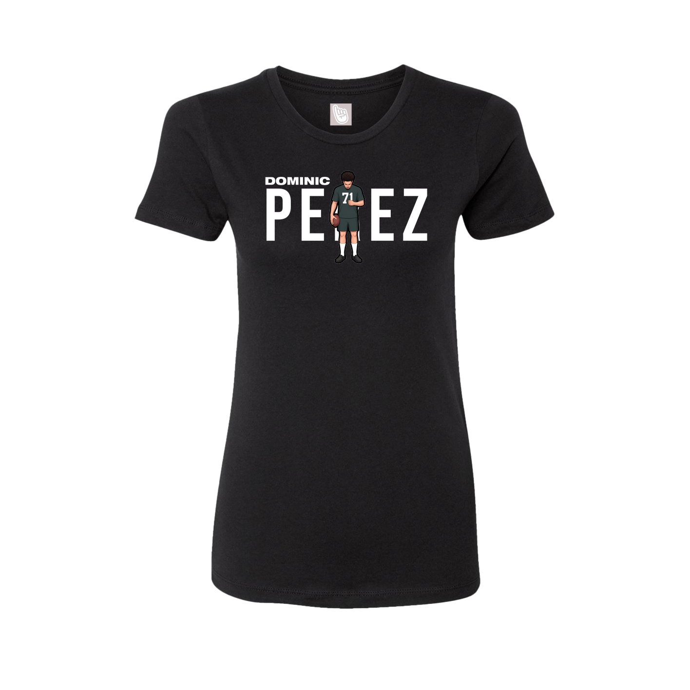 Fitted Women's Tee — Player Name in Black
