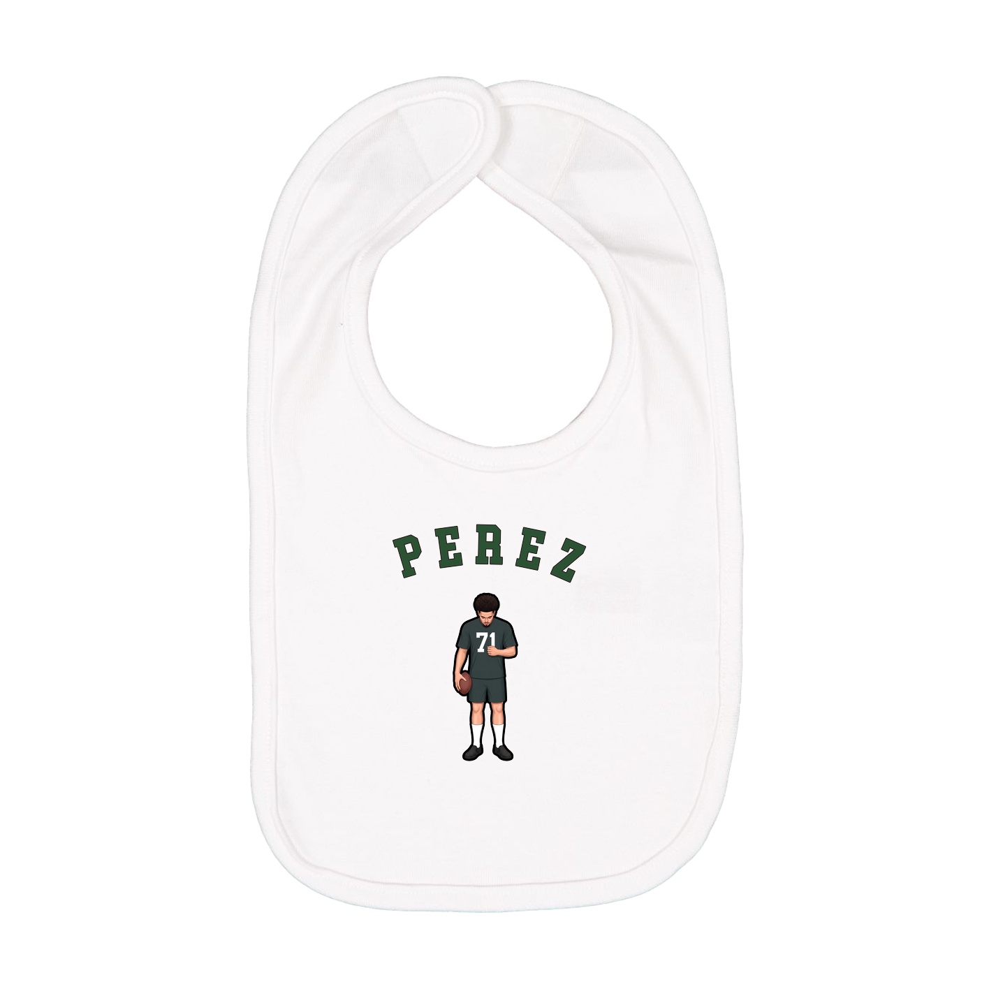 Infant Bib — Shirsey Arch in White