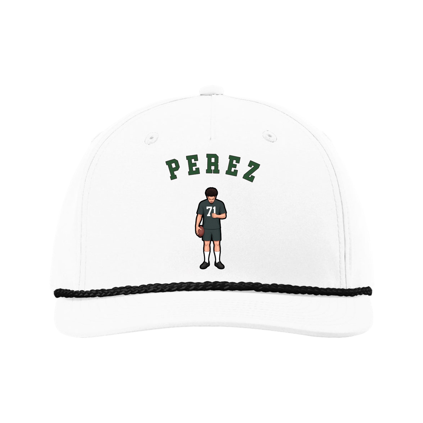 Five-Panel Classic Rope Cap — Shirsey Arch in White