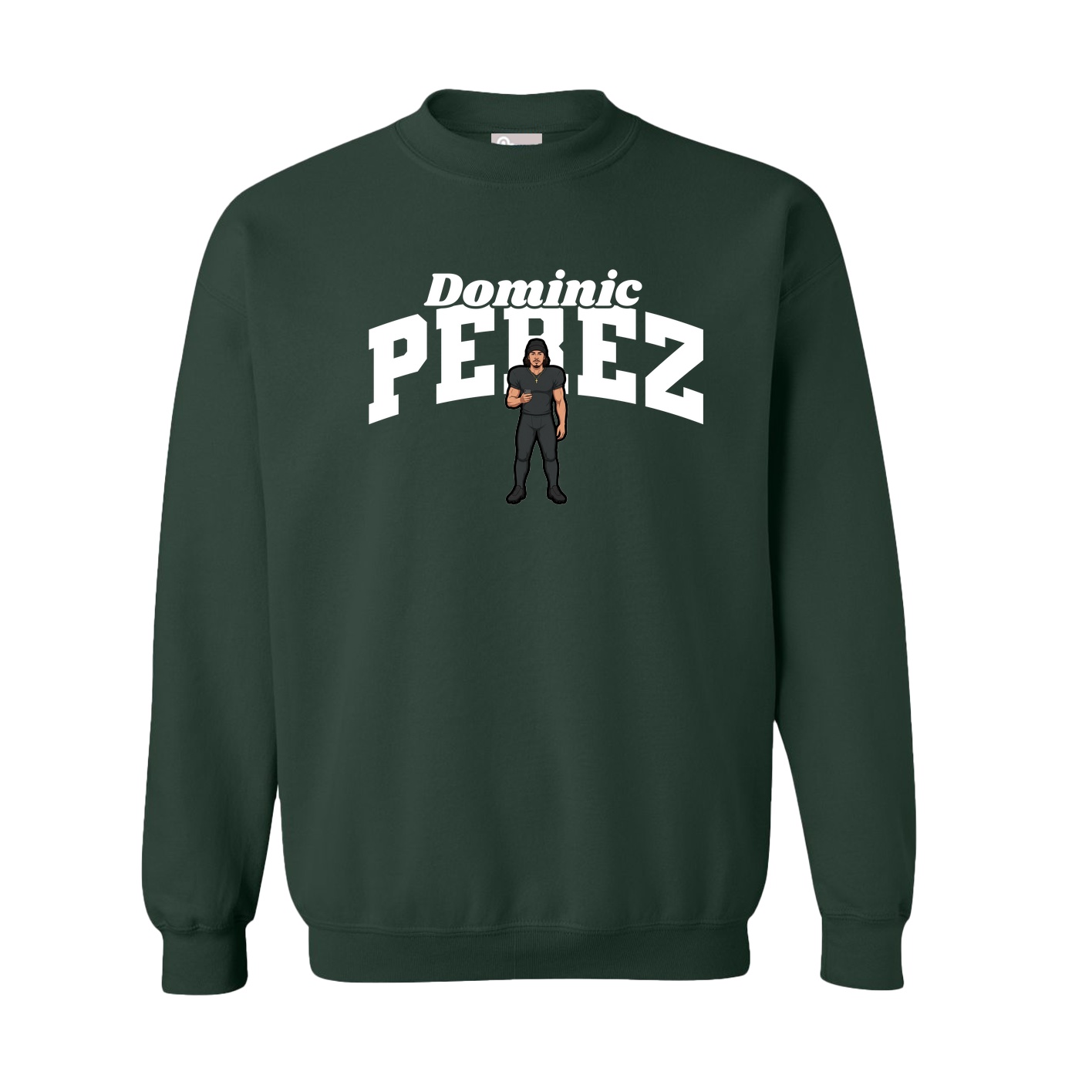 Fleece Crew — Signature Arch in Green