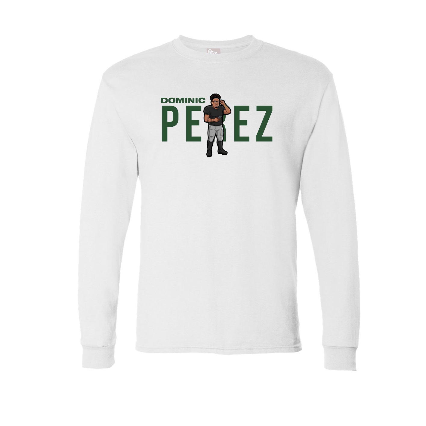 Long Sleeve Tee — Player Name in White