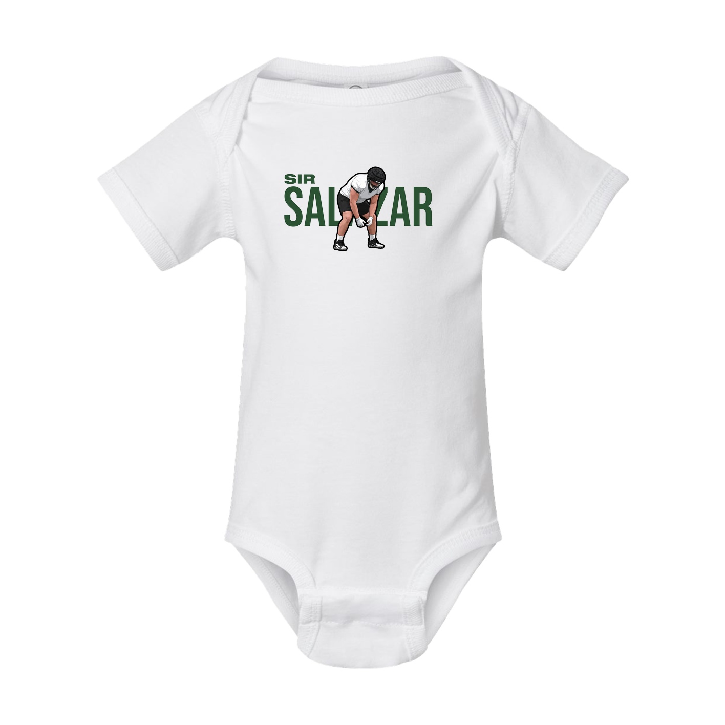 Baby Onesie — Player Name in White