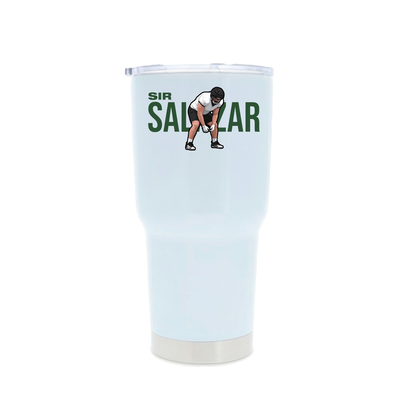 30oz Stainless Steel Tumbler — Player Name in White