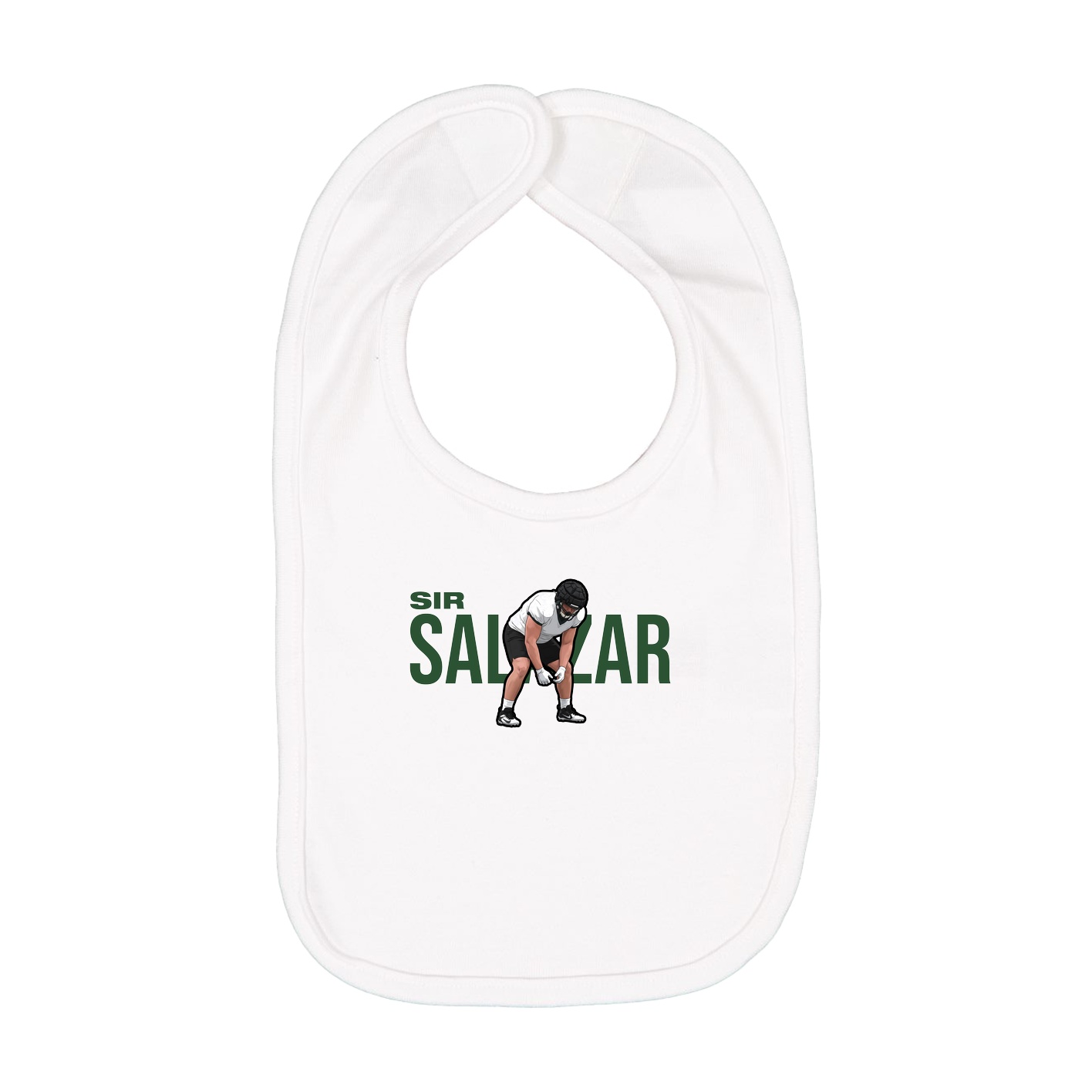 Infant Bib — Player Name in White
