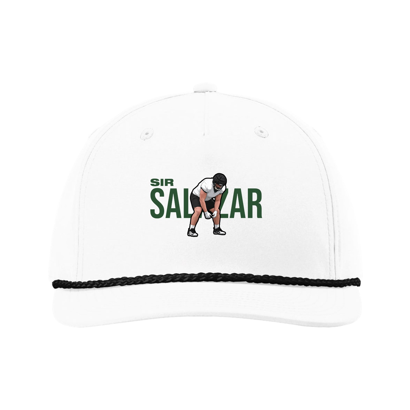 Five-Panel Classic Rope Cap — Player Name in White