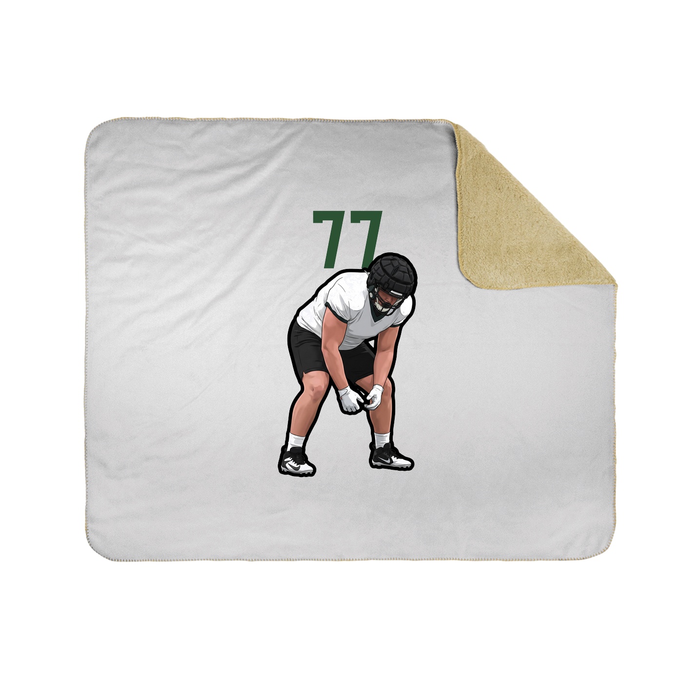 Throw Blanket — Number Top in White