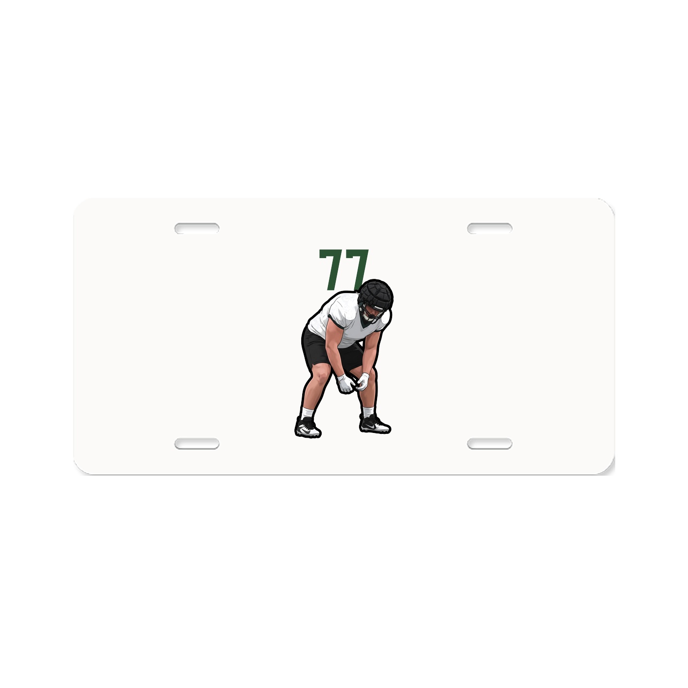 License Plate — Number Top in Classic