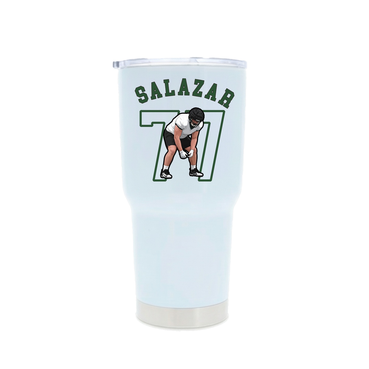 30oz Stainless Steel Tumbler — Shirsey Arch in White