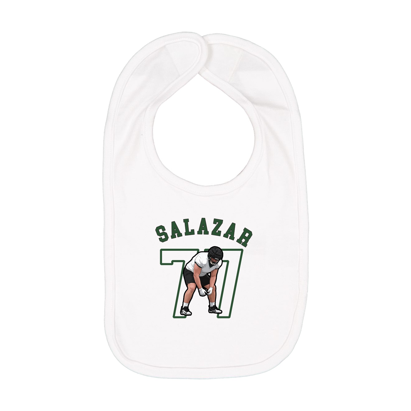 Infant Bib — Shirsey Arch in White