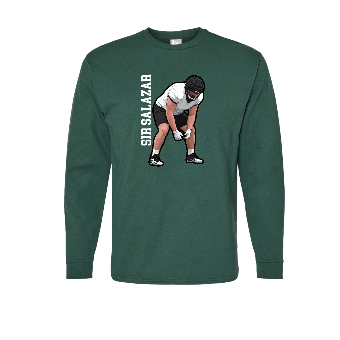 Long Sleeve Tee — Name Vertical in Green