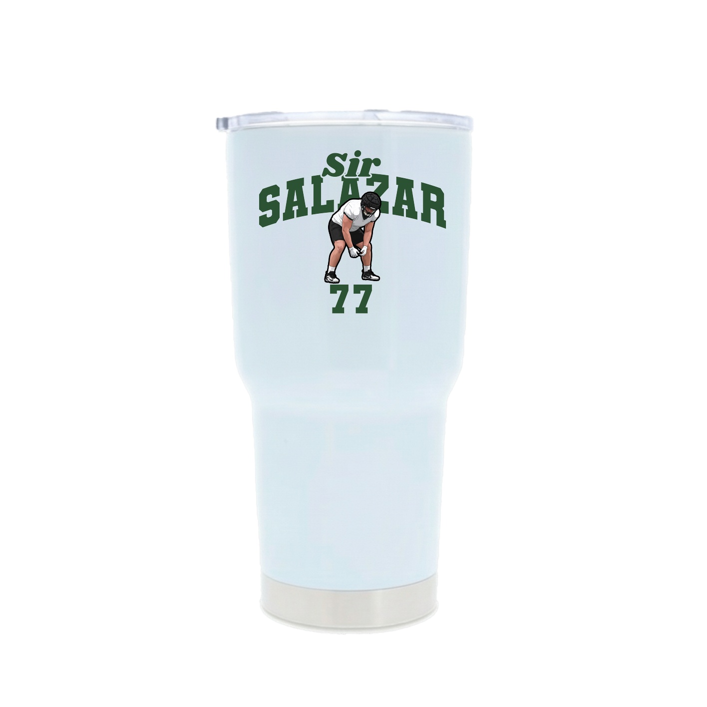 30oz Stainless Steel Tumbler — Signature Arch in White