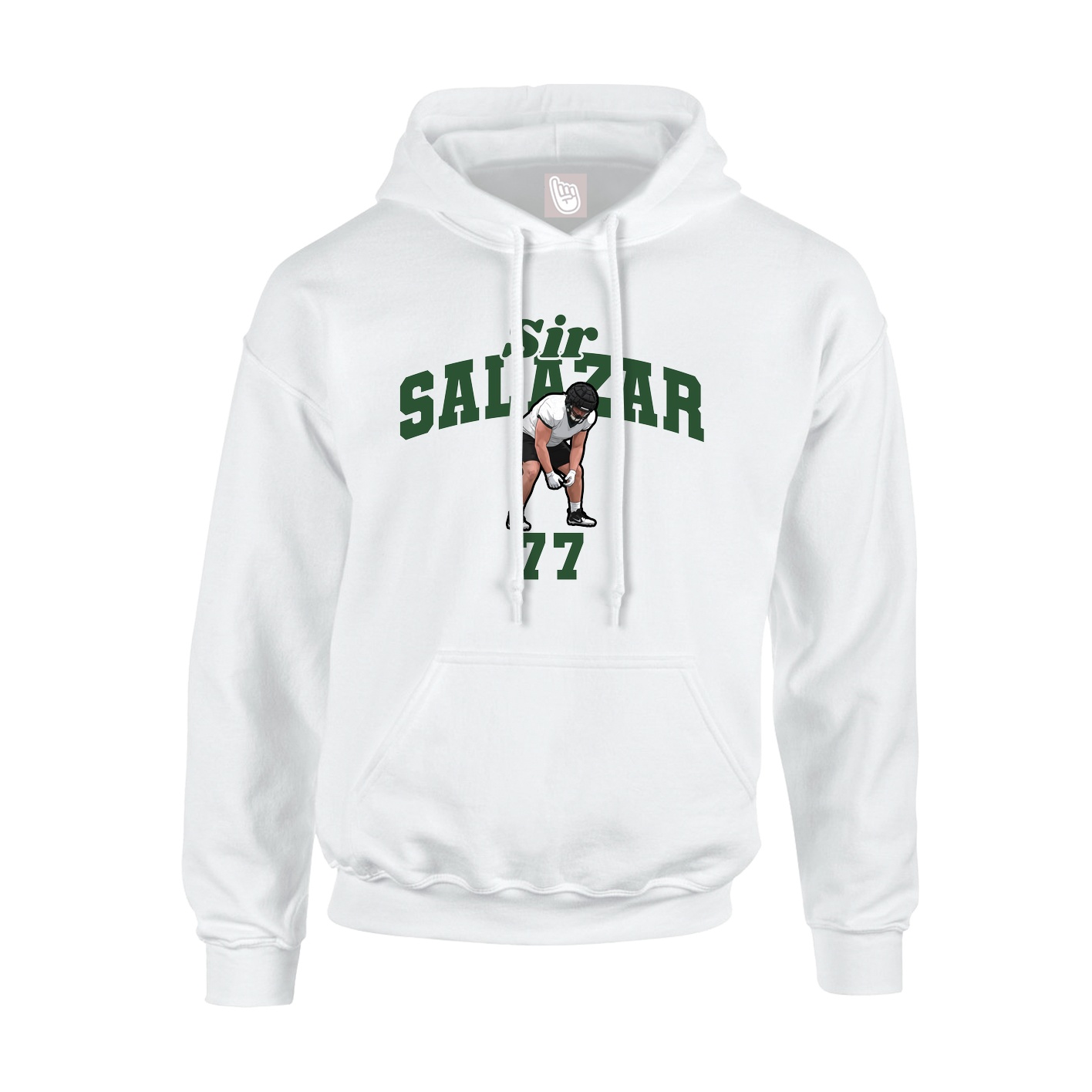 Hoodie — Signature Arch in White