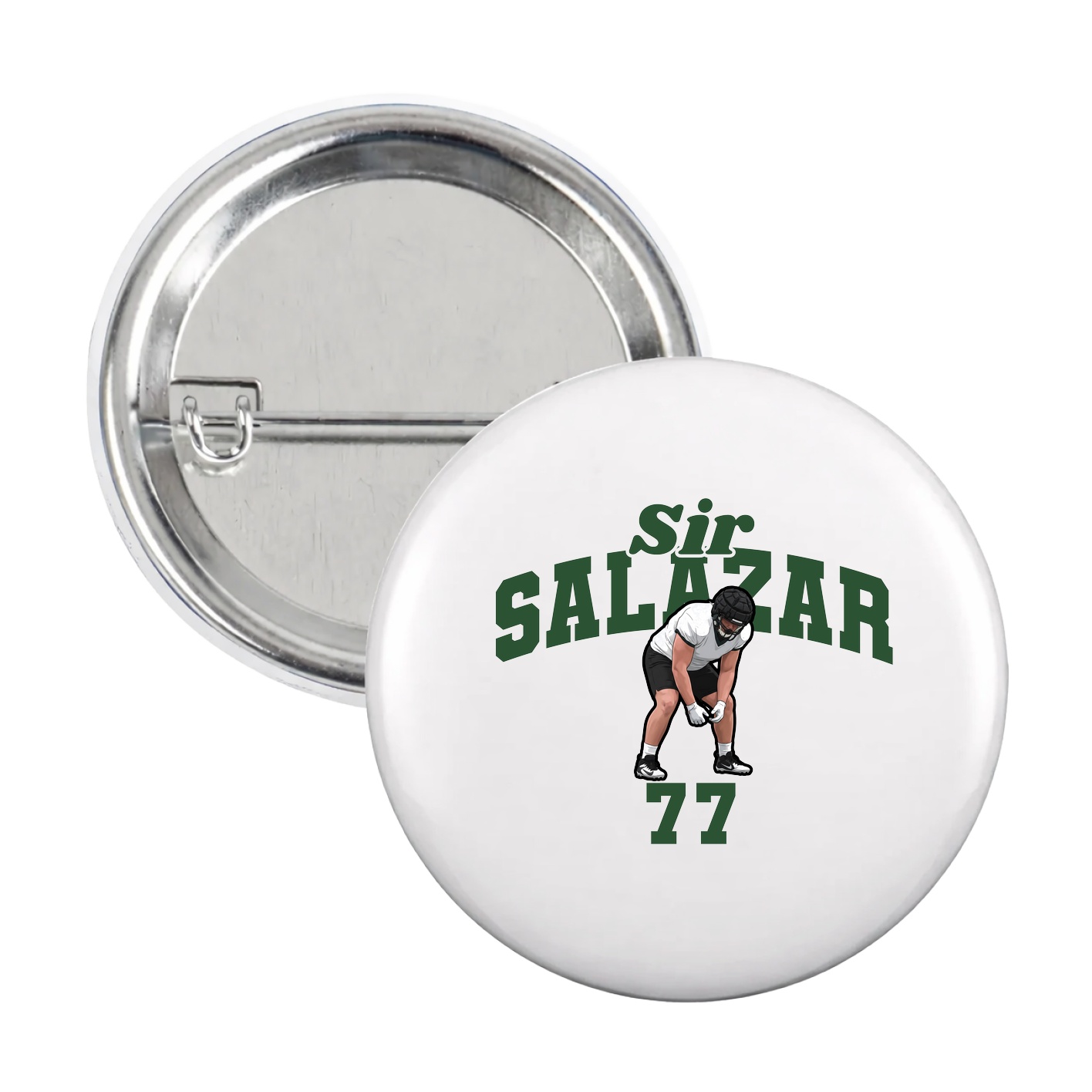 Game Day Button — Signature Arch in White