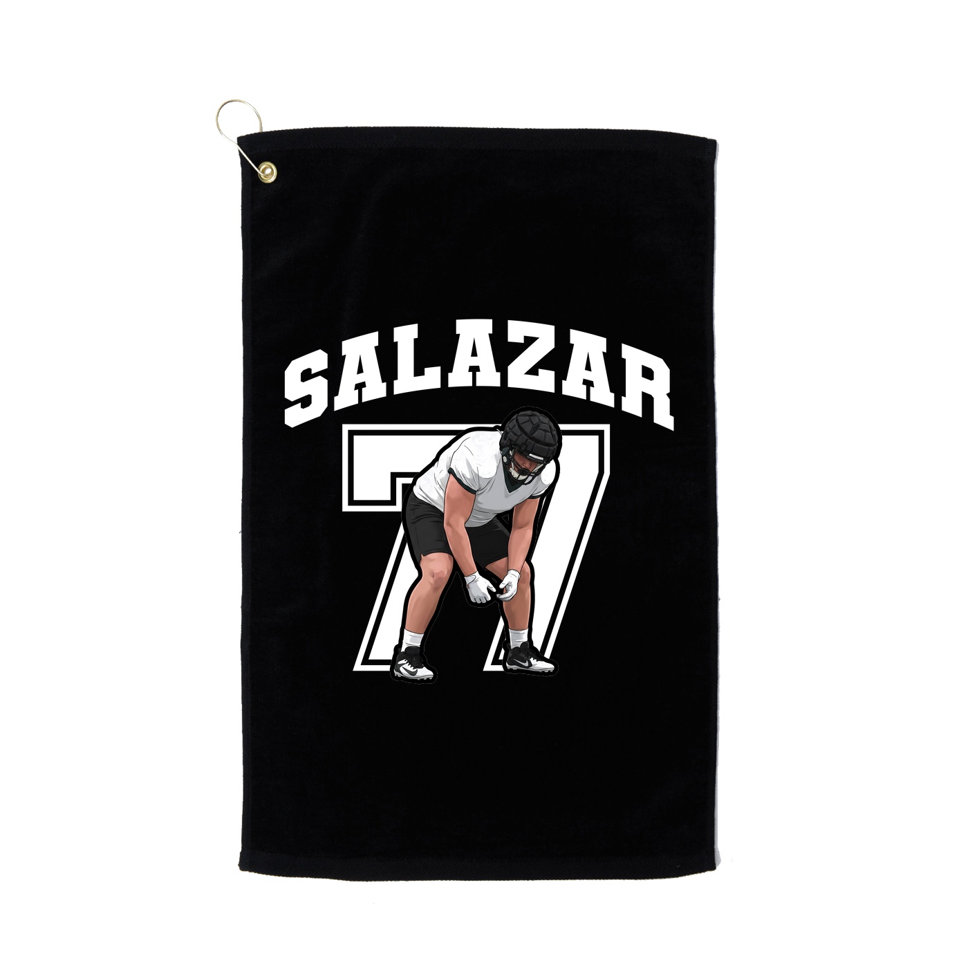 Golf Towel — Number in Black