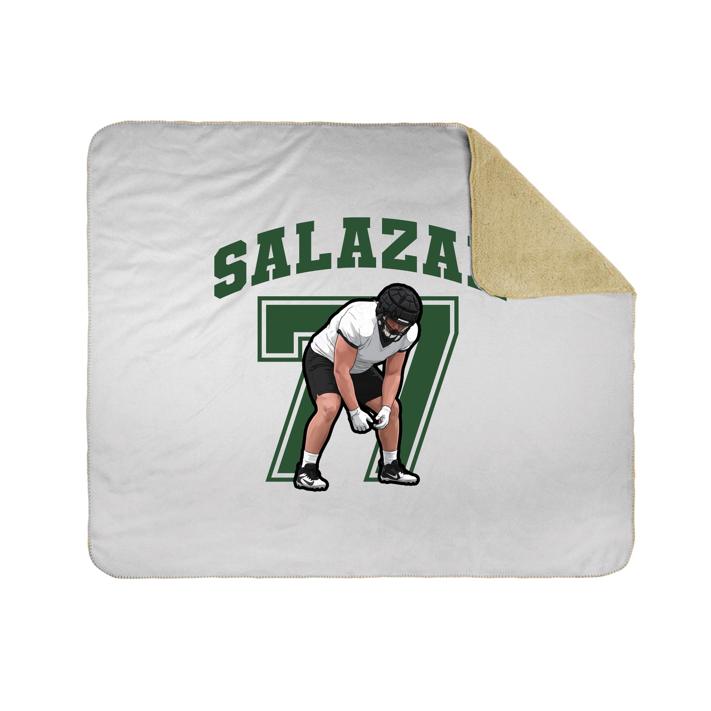 Throw Blanket — Number in White
