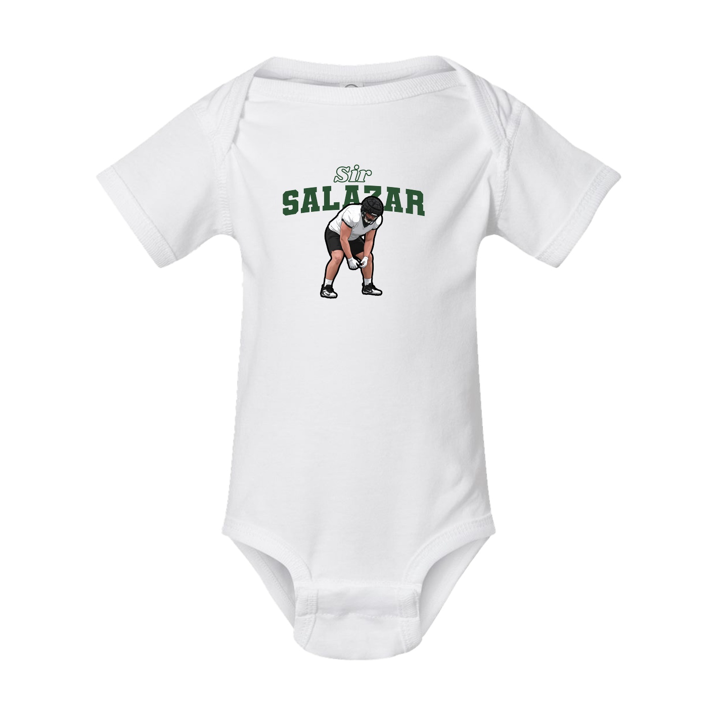 Baby Onesie — Name Arch in White