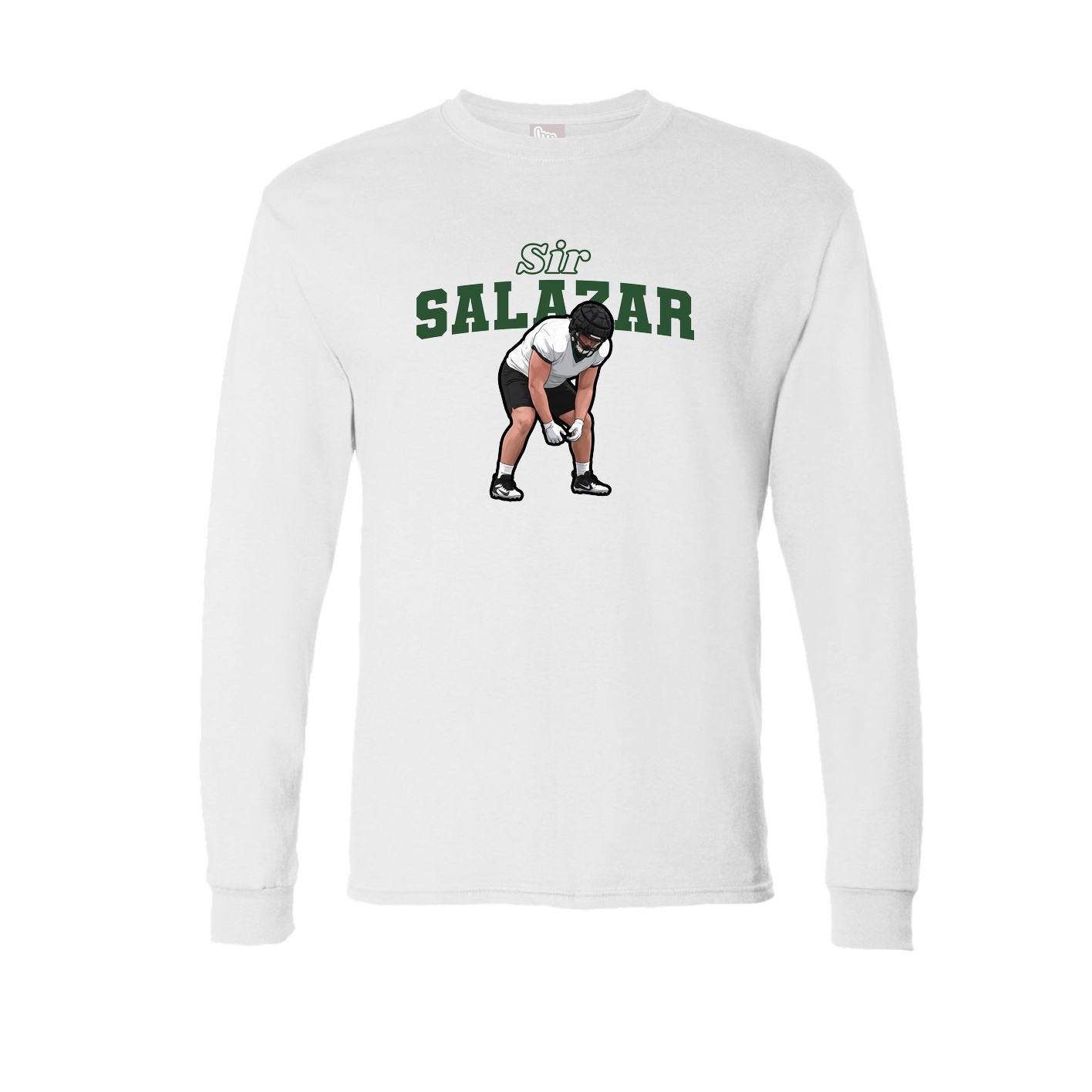 Long Sleeve Tee — Name Arch in White