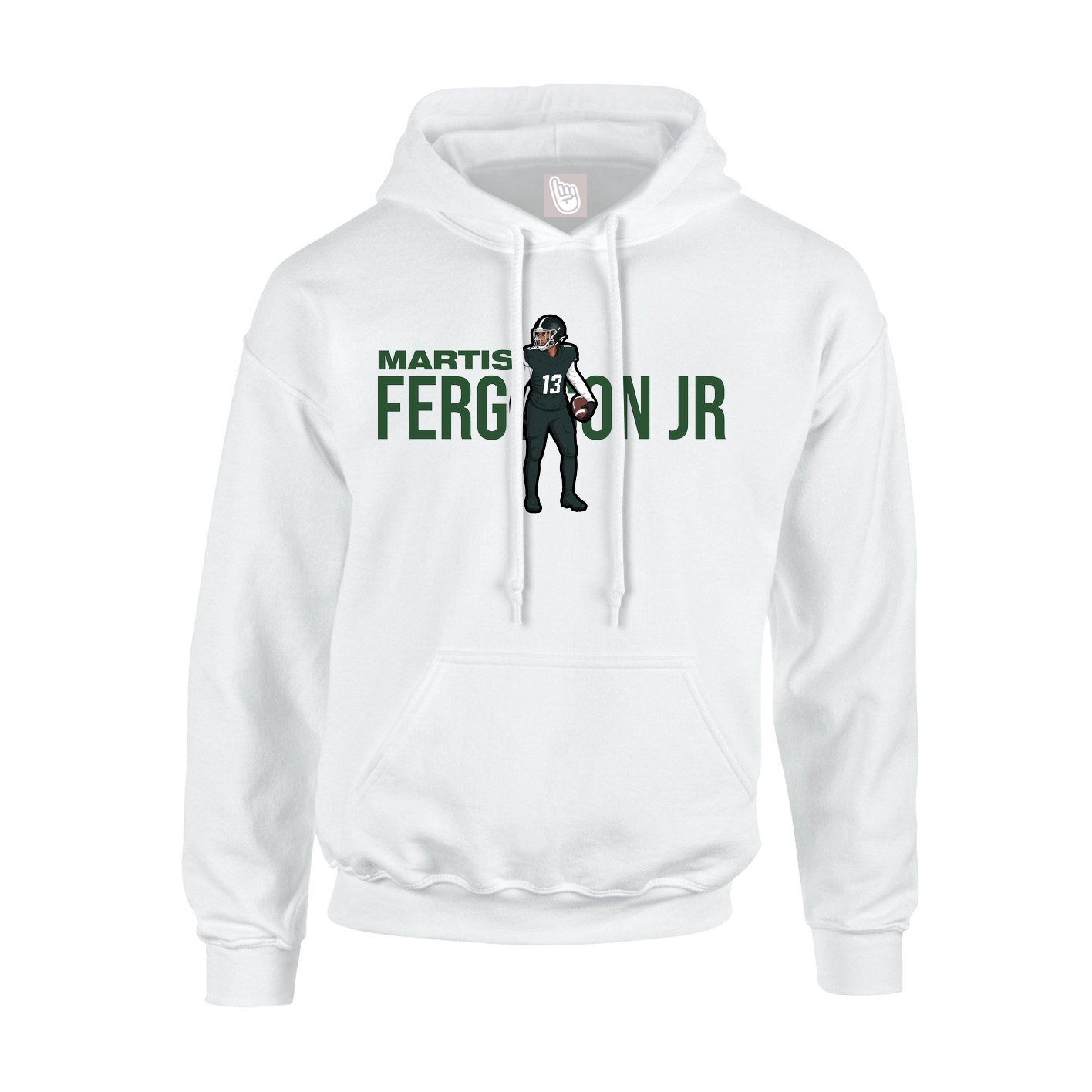 Youth Hoodie — Player Name in White