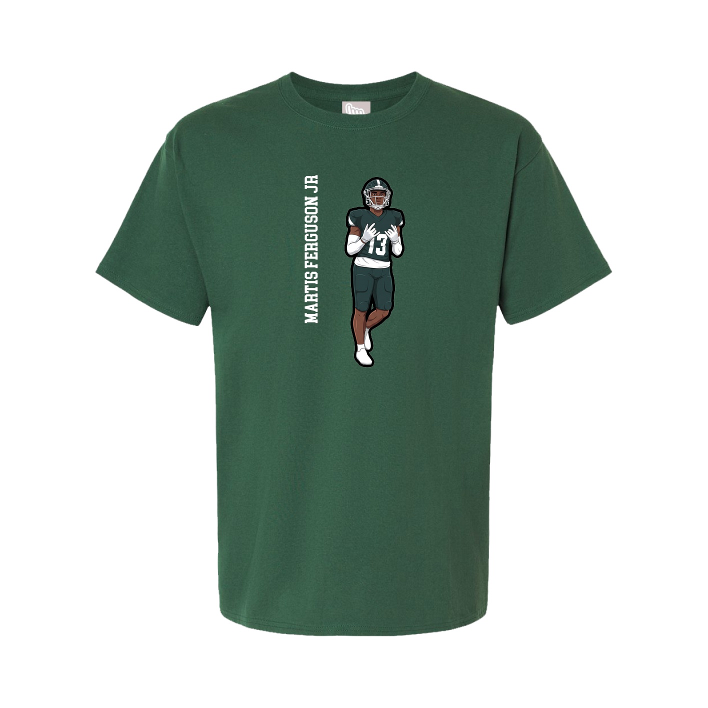 Youth Tee — Name Vertical in Green