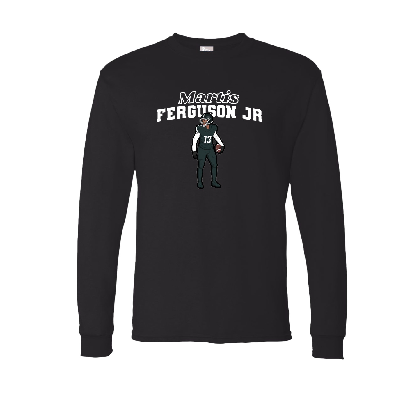 Long Sleeve Tee — Name Arch in Black