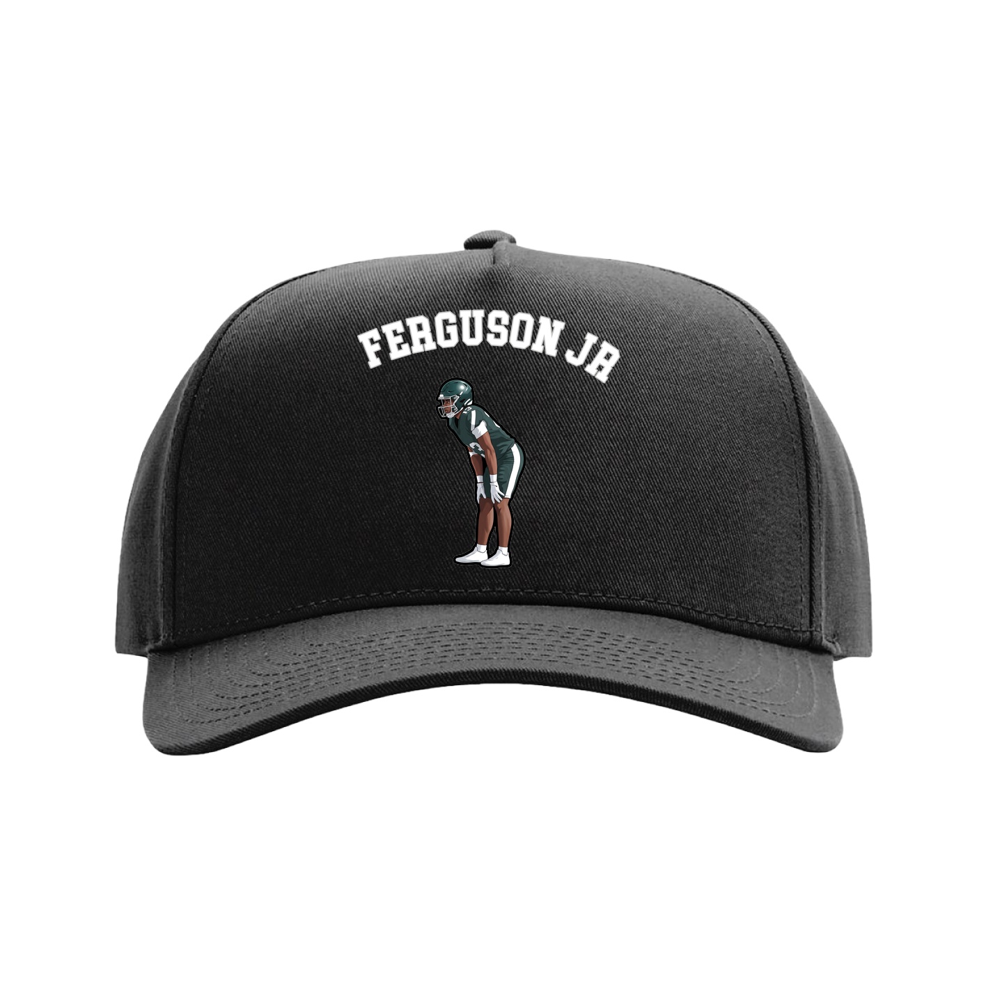 Full Fabric Five-Panel Champ Cap — Shirsey Arch in Black