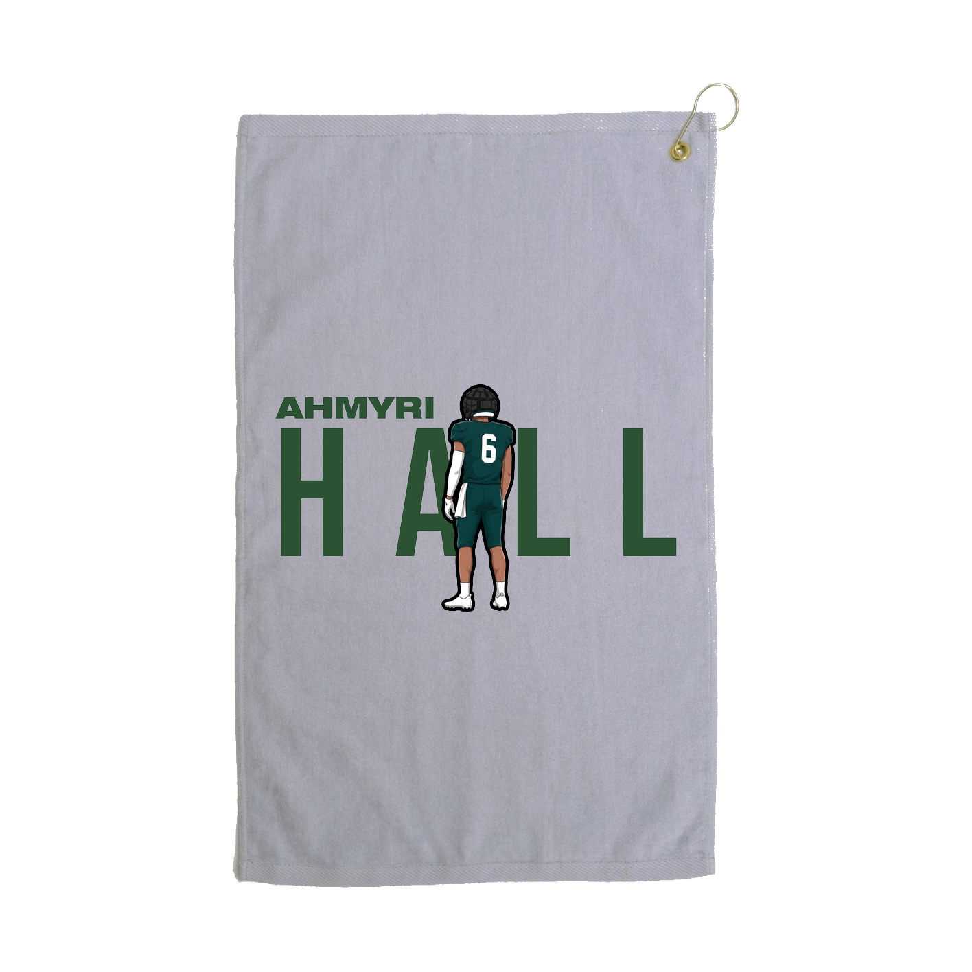 Golf Towel — Player Name in Grey