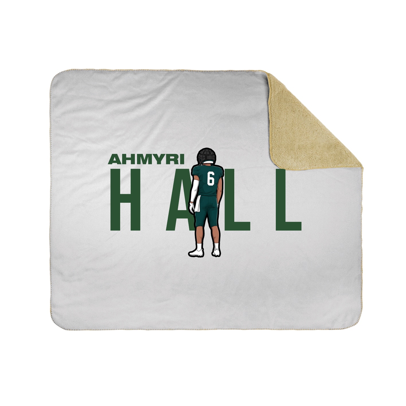Throw Blanket — Player Name in White