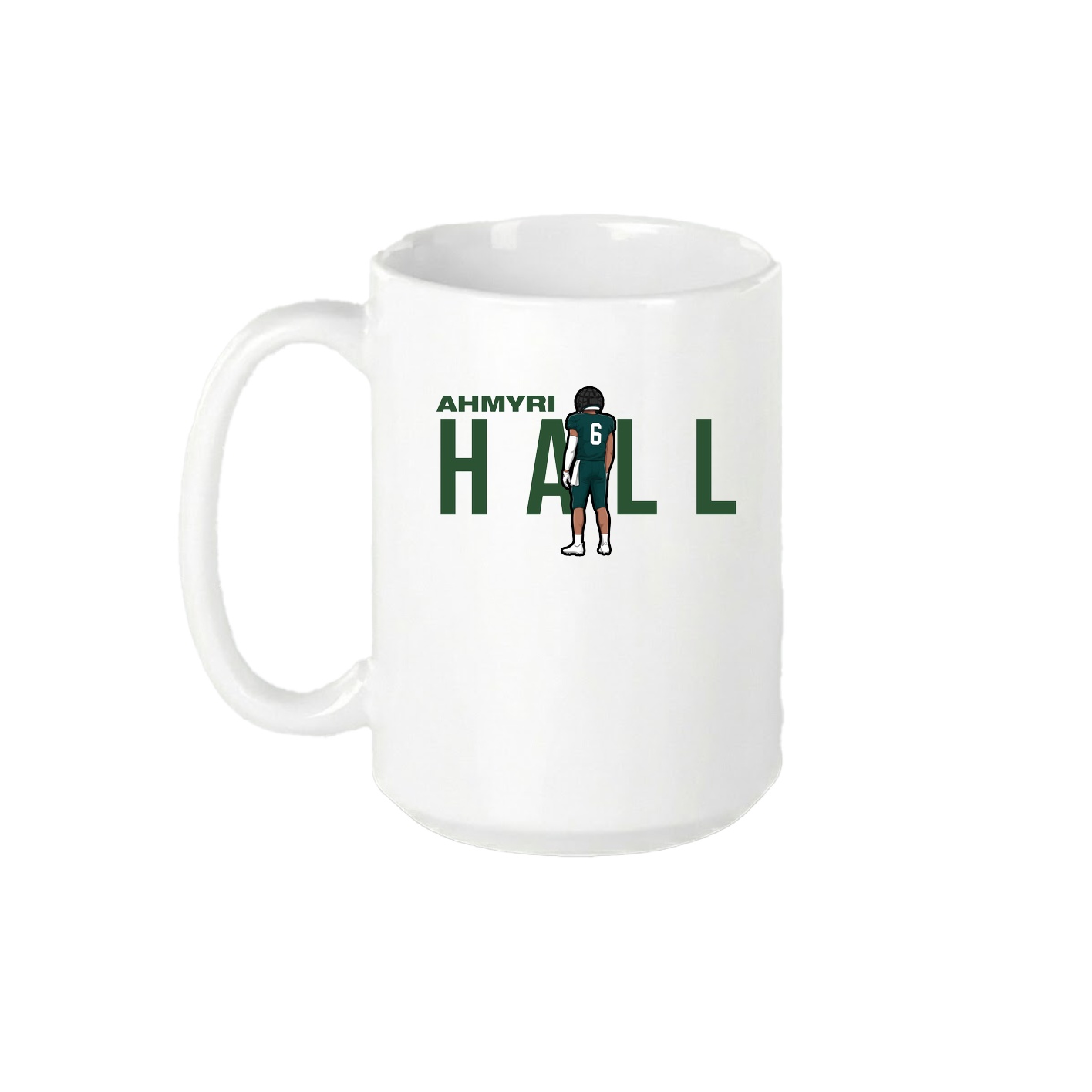 15oz Coffee Mug — Player Name in White