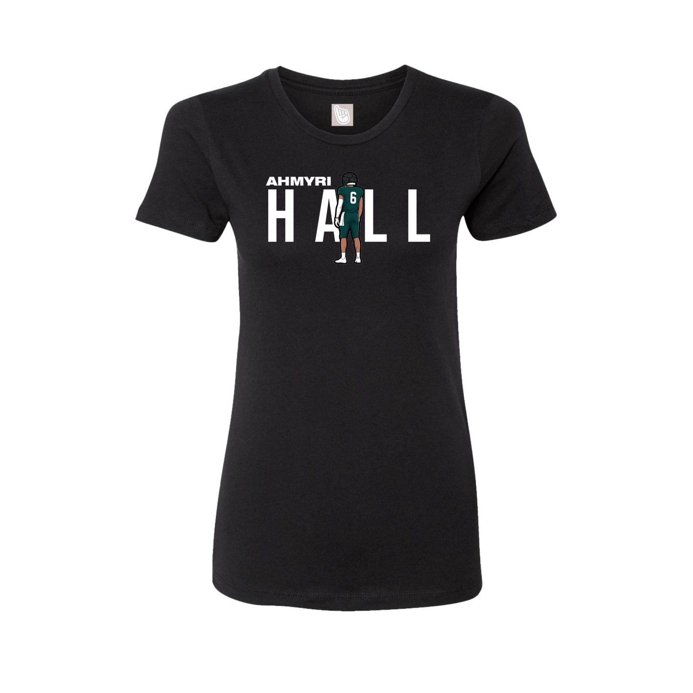 Fitted Women's Tee — Player Name in Black