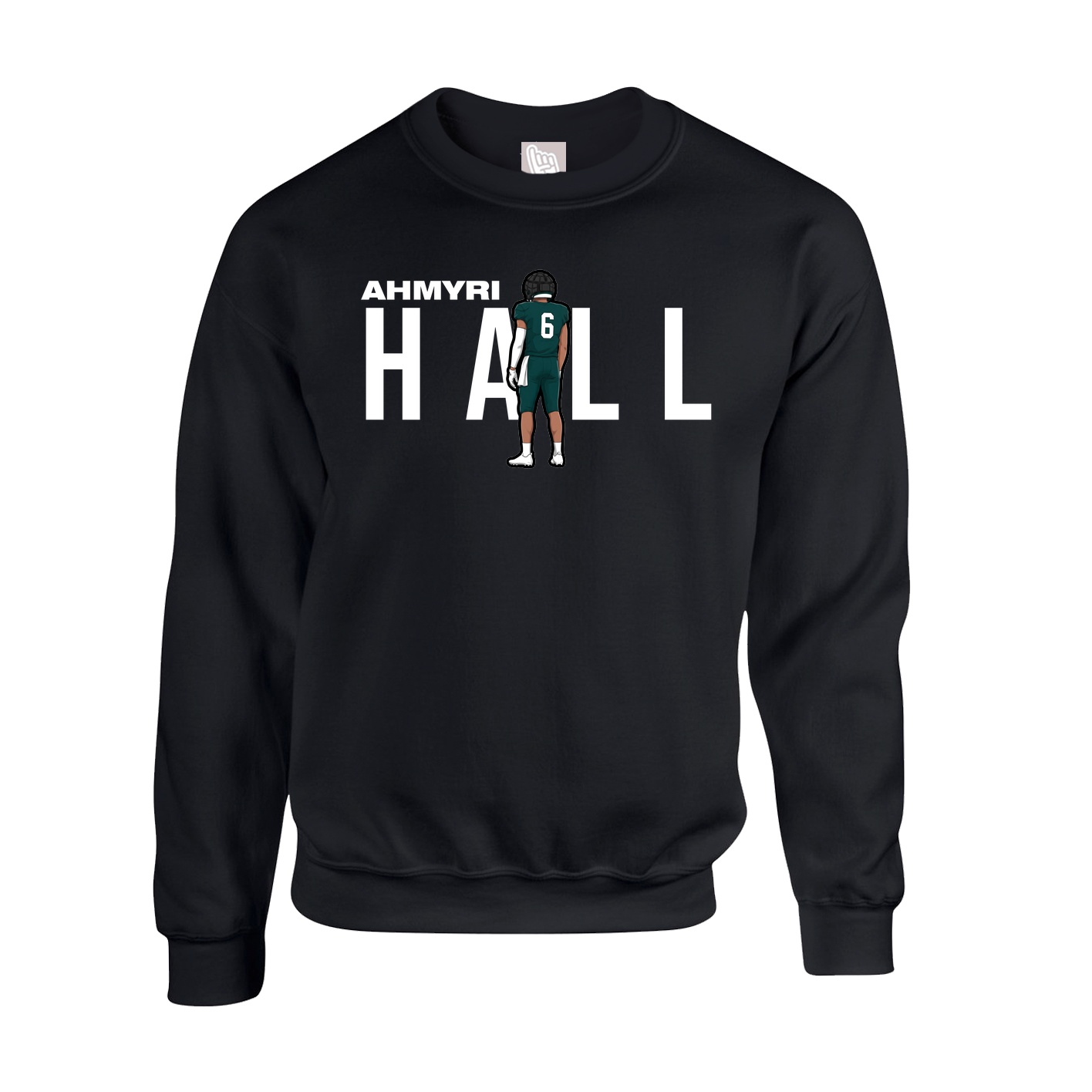 Fleece Crew — Player Name in Black