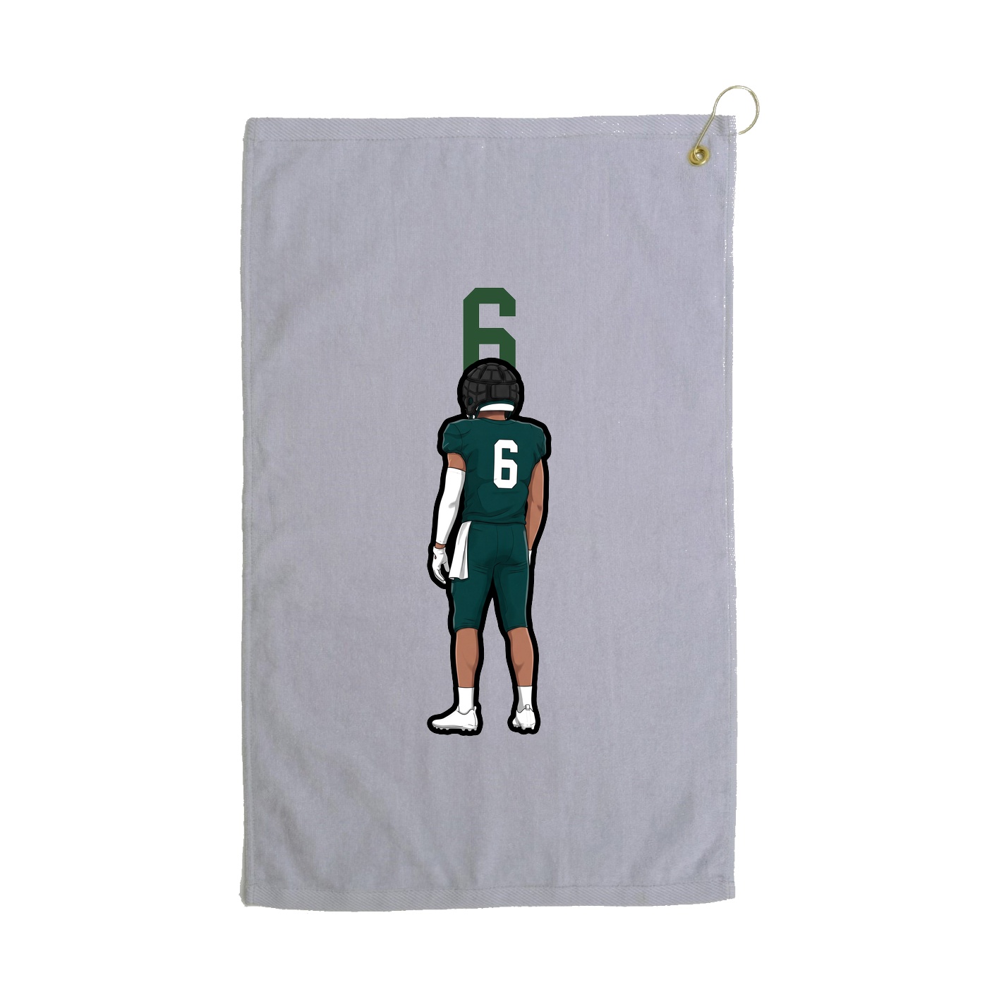 Golf Towel — Number Top in Grey