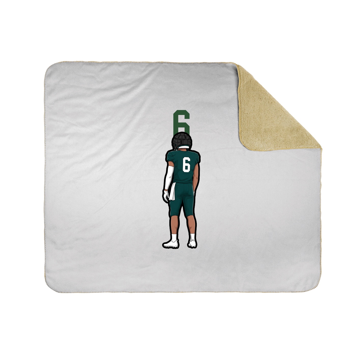 Throw Blanket — Number Top in White