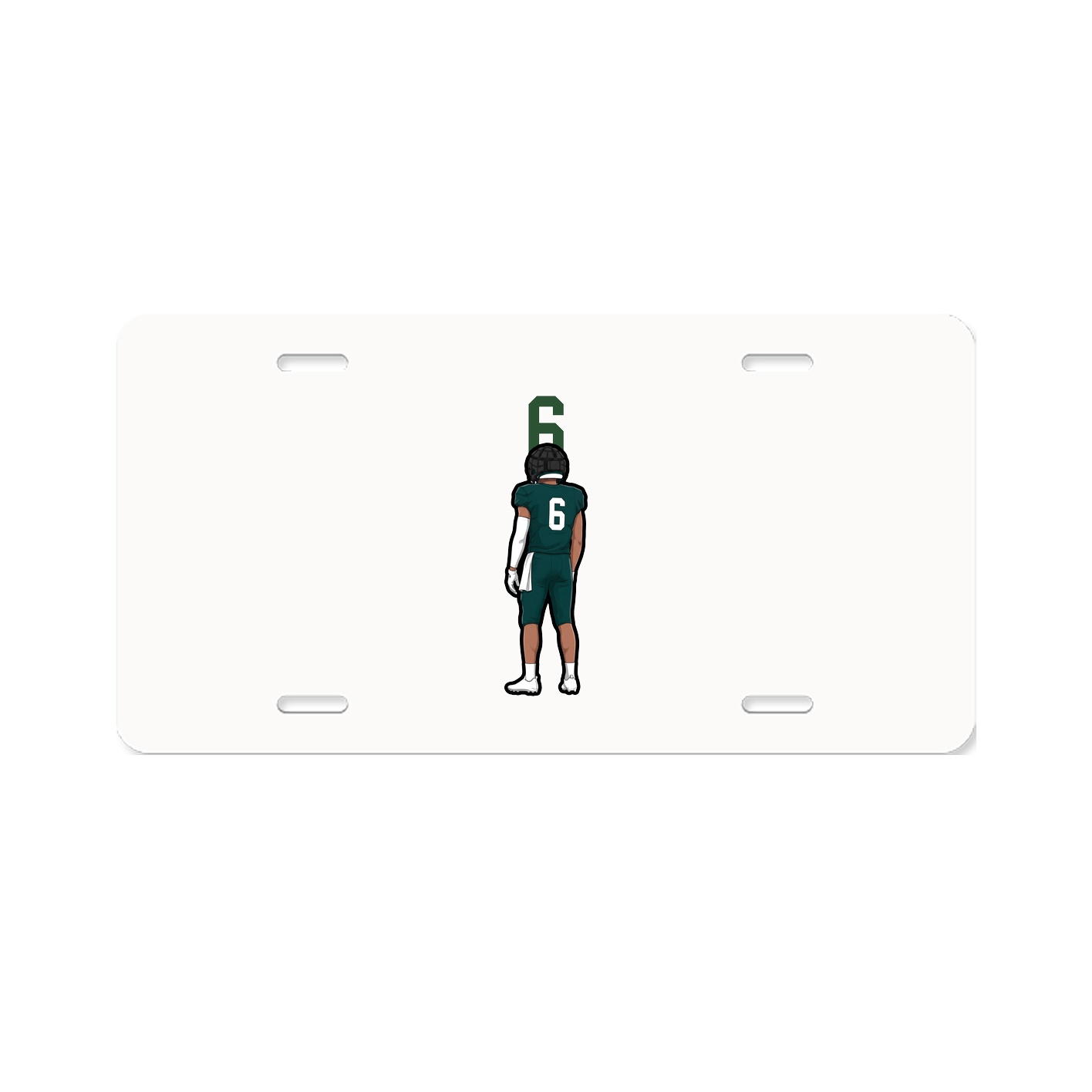 License Plate — Number Top in Classic
