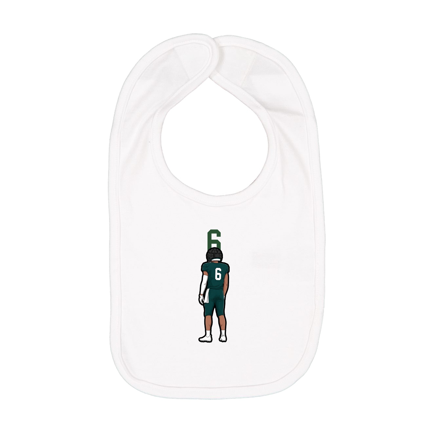 Infant Bib — Number Top in White