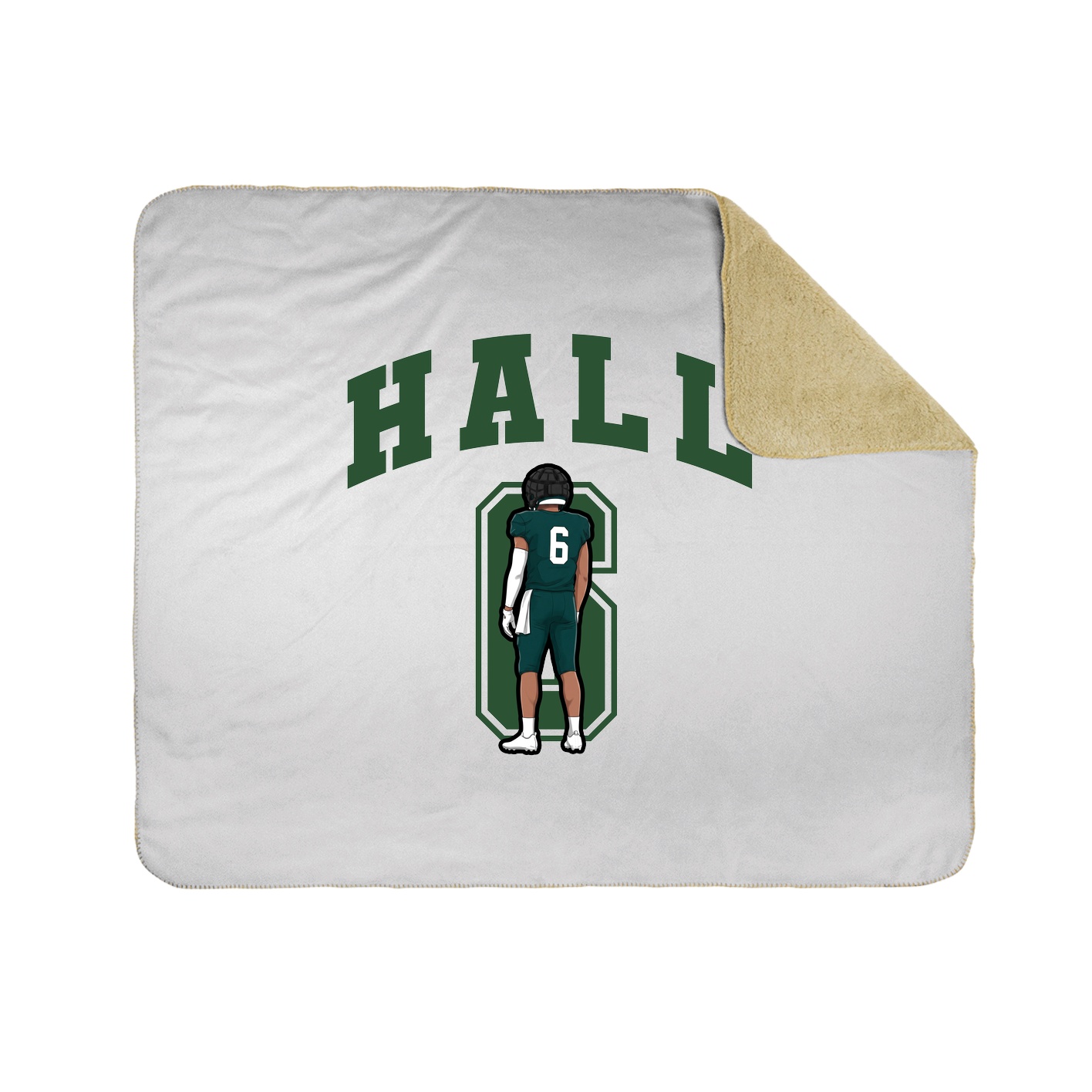 Throw Blanket — Number in White